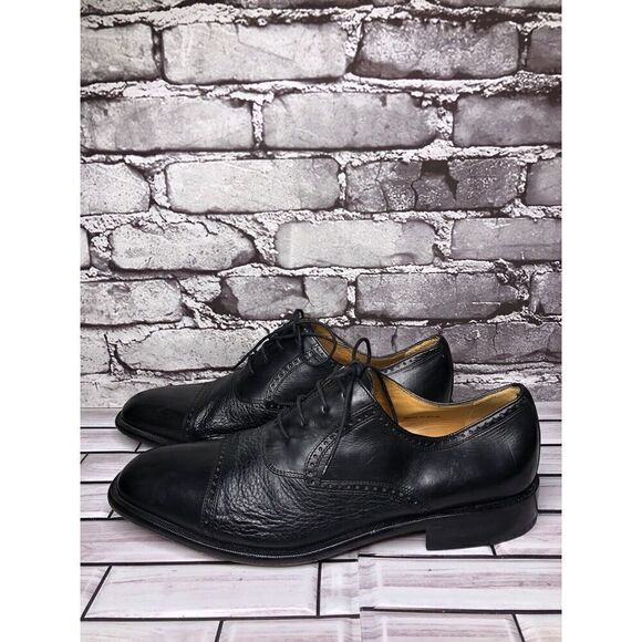 Mezlan Nicola Black Leather Lace Up Cap Toe Oxfords Shoes Men’s Sz 10M US/43EU main image 4